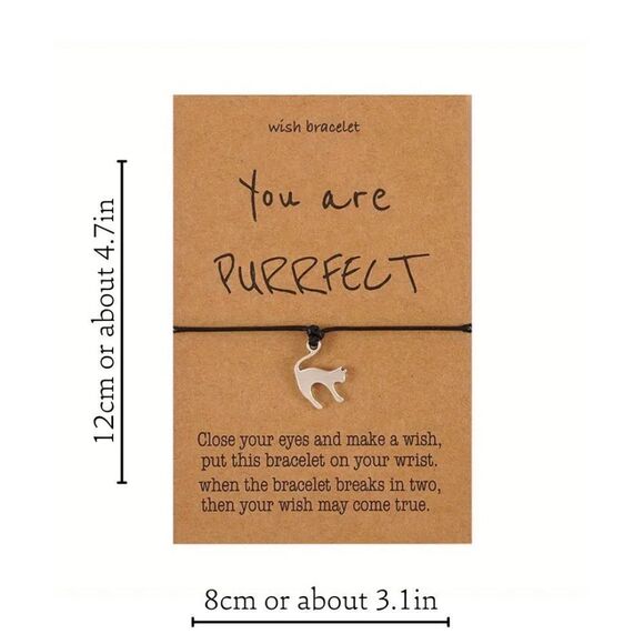 "YOU ARE PURRFECT" Rope Bracelet - Picture 2 of 8